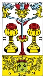 Two of Cups Tarot de Marseille