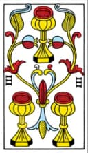 Three of Cups Tarot de Marseille