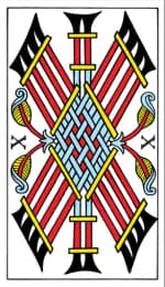 Ten of Wands Tarot de Marseille