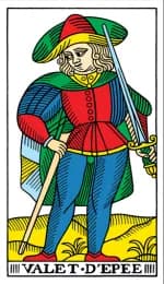 Page of Swords Tarot de Marseille