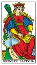 Queen of Wands Tarot de Marseille