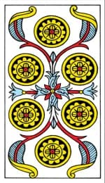 Six of Pentacles Tarot de Marseille